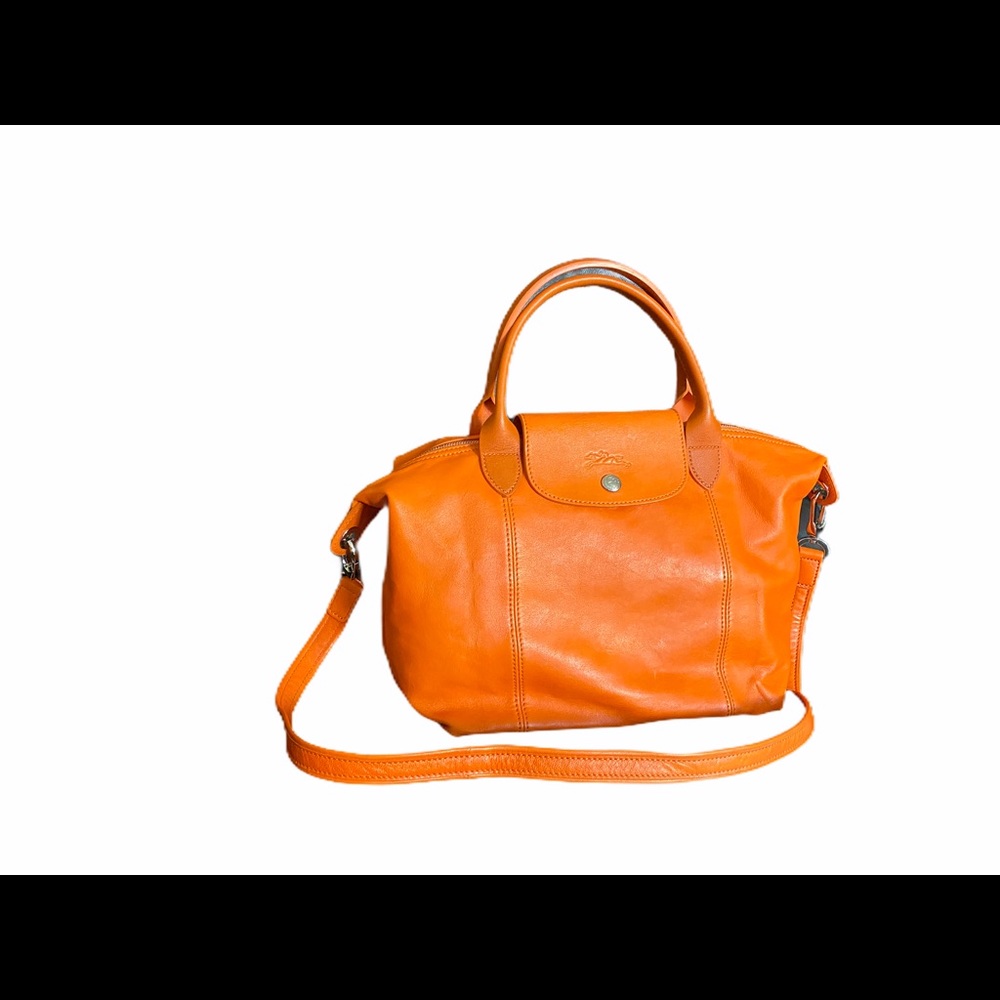 ❌SOLD❌Authentic long champ in soft leather orange